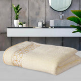 Diamond Jacquard Towel Cream