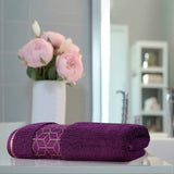 Diamond Jacquard Towel Magenta