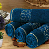 Diamond Jacquard Towel Teal