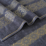 Flower Jacquard Towel Gray