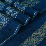 Flower Jacquard Towel Teal