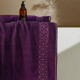 Diamond Jacquard Towel Magenta