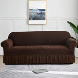 Zebra Sofa Cover Dark Brown