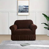 Zebra Sofa Cover Dark Brown