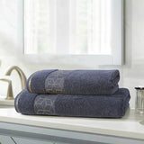 Diamond Jacquard Towel Gray