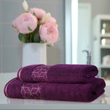 Diamond Jacquard Towel Magenta