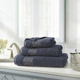 Diamond Jacquard Towel Gray