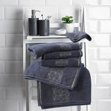 Diamond Jacquard Towel Gray