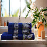 Versatile Jacquard Towel Navy