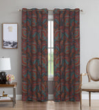 Victorian Indian Traditional Floral Print Blackout Cotton Duck Curtain