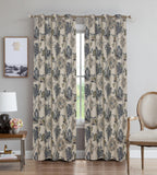 Queen floral design Blackout Cotton Duck Curtain