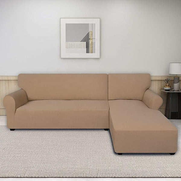 L Shape Fitted Lycra Jersey Sofa Cover Skin