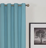 Plain Turquoise Blackout Cotton Duck Curtain