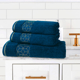 Diamond Jacquard Towel Teal