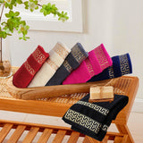 Greek Key Jacquard Towel Cream