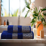 Versatile Jacquard Towel Navy