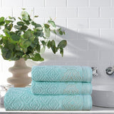 Damask Jacquard Towel Mint Green