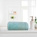 Damask Jacquard Towel Mint Green