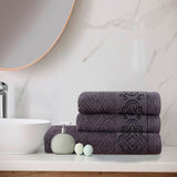 Damask Jacquard Towel Gray