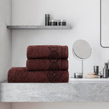 Damask Jacquard Towel Chocolate