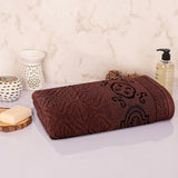 Damask Jacquard Towel Chocolate