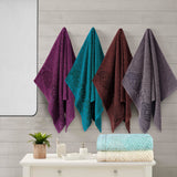 Damask Jacquard Towel Gray