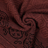 Damask Jacquard Towel Chocolate