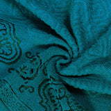 Damask Jacquard Towel Lake Green