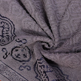 Damask Jacquard Towel Gray