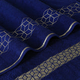 Diamond Jacquard Towel Navy