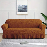 Zebra Sofa Cover Copper Brown