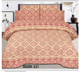 Cotton Bed Sheets With 2 Pillow Cover Design 221