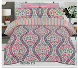 Cotton Bed Sheets With 2 Pillow Cover Design 215