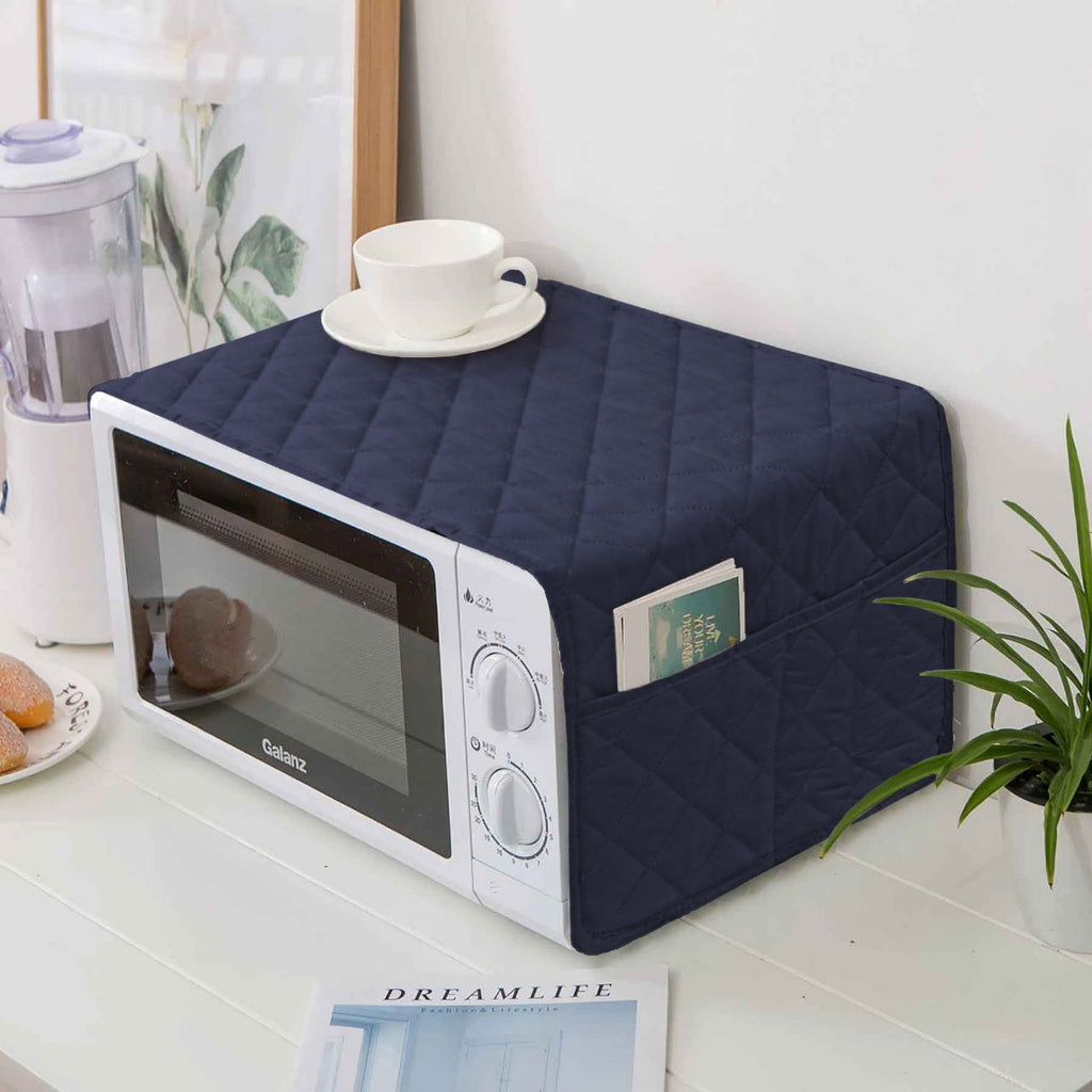 Ultrasonic Quilted Microwave Oven Cover With Pockets