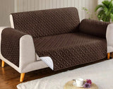 Ultrasonic Quilted Sofa Covers Chocolate Brown