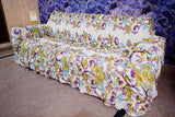 Cotton Duck Sofa Cover Leaf Printed