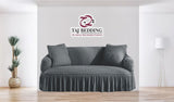 Turkish Style Bubble Sofa Cover Dark Gray