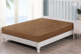 King Ultrasonic Microfiber Waterproof Mattress Protector Brown