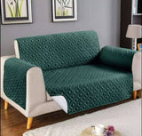 Ultrasonic Quilted Sofa Covers Dark Green