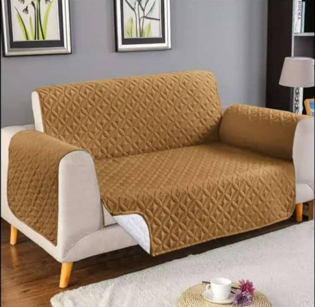 Ultrasonic Quilted Sofa Covers Chikoo