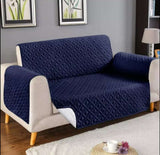 Ultrasonic Quilted Sofa Covers Navy Blue