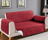 Ultrasonic Quilted Sofa Covers Mahroon