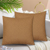 Quilted Cushion Cover Chikoo