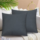 Quilted Cushion Cover Gray