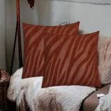 Zebra Cushion Cover Copper