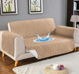 Waterproof Ultrasonic Quilted Sofa Cover Peach