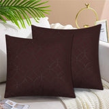 Quilted Cushion Cover Brown