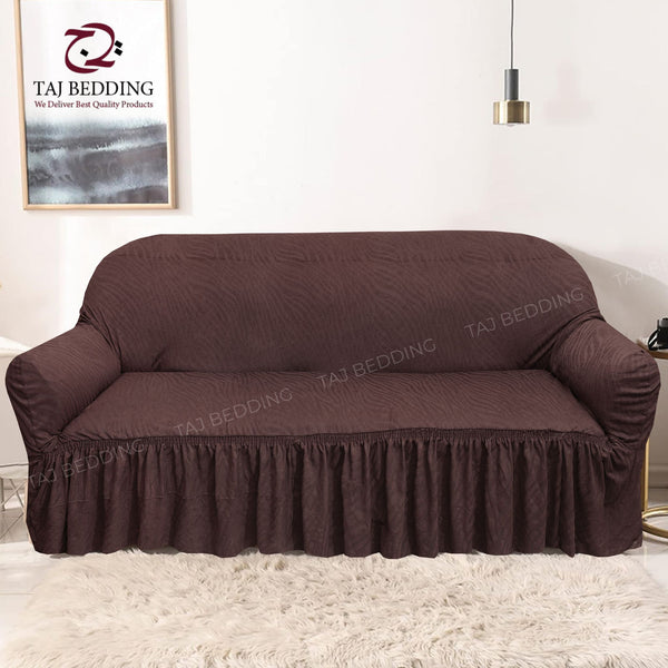 Zebra Sofa Cover Dark Brown