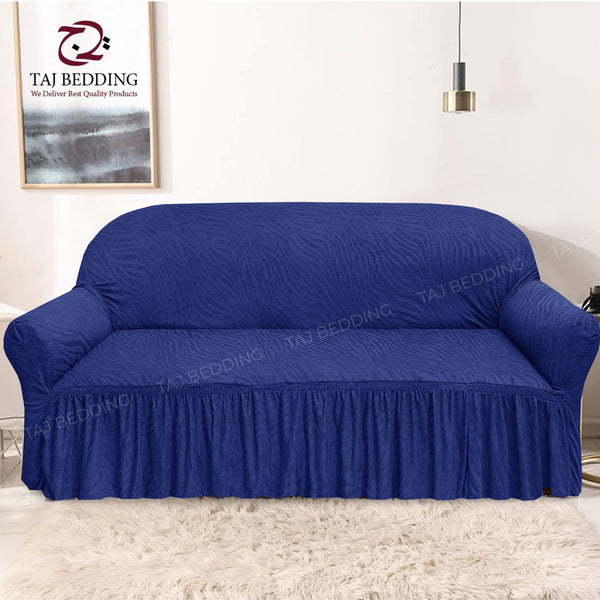 Zebra Sofa Cover Navy Blue