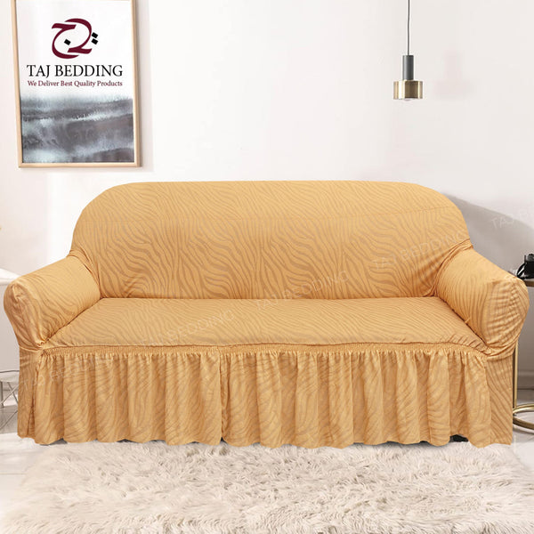 Zebra Sofa Cover Skin Golden